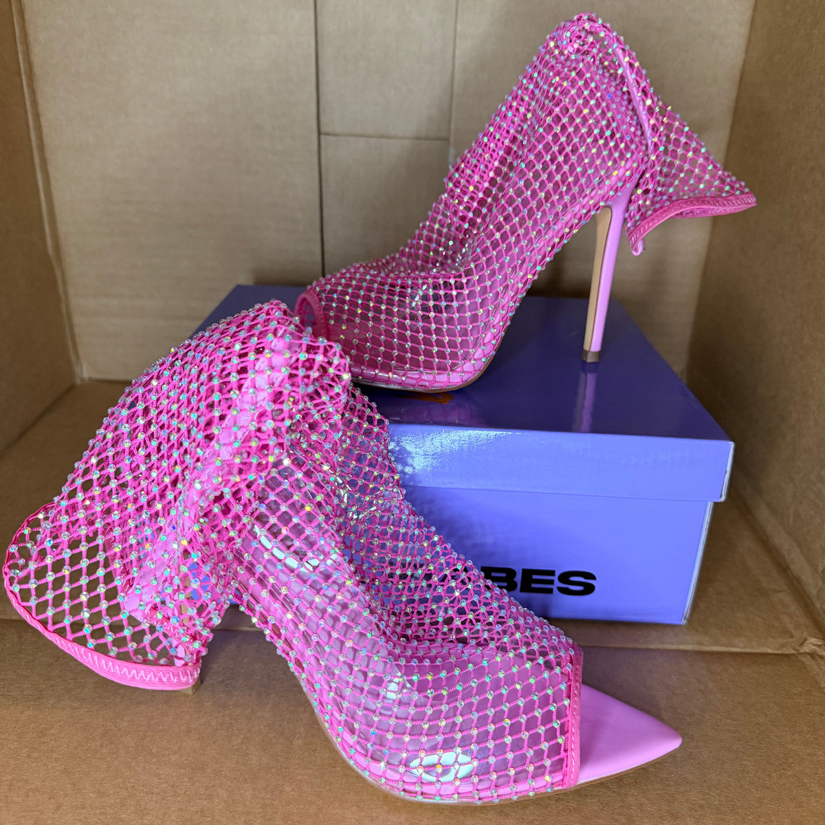 Pretty in Pink Rhinestone Bootie