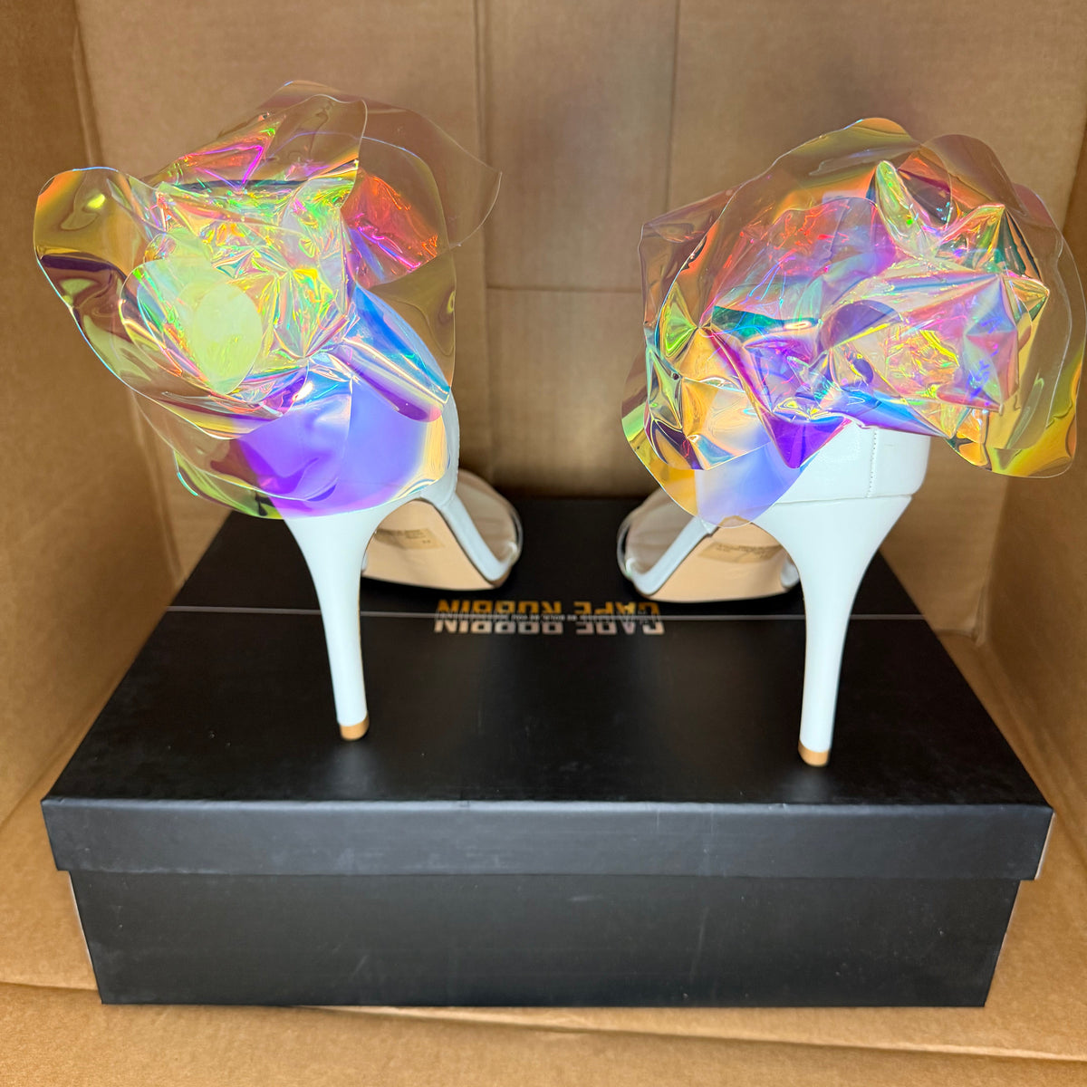Iridescent Bow Heels